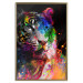 Poster Bengal Tiger - abstract animal on background with colorful accents 128363 additionalThumb 21
