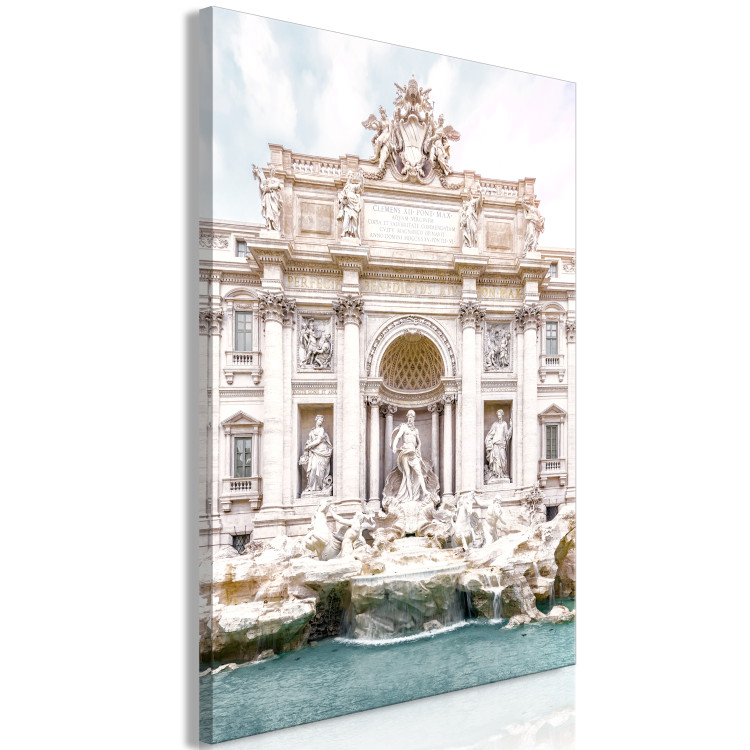 Canvas Trevi Fountain (1-part) vertical - architecture of a bright sculpture 129463 additionalImage 2