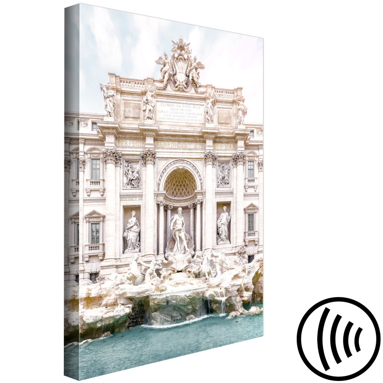 Canvas Trevi Fountain (1-part) vertical - architecture of a bright sculpture 129463 additionalImage 6
