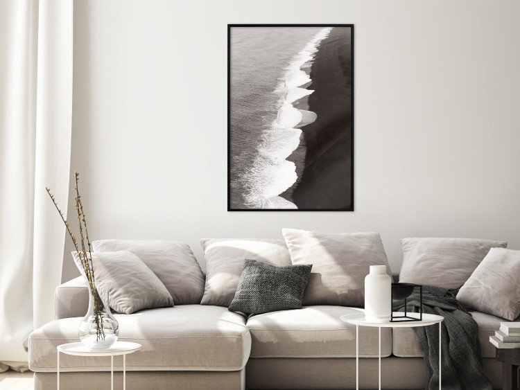 Poster Balance of Opposites - monochromatic seascape with beach 130263 additionalImage 4