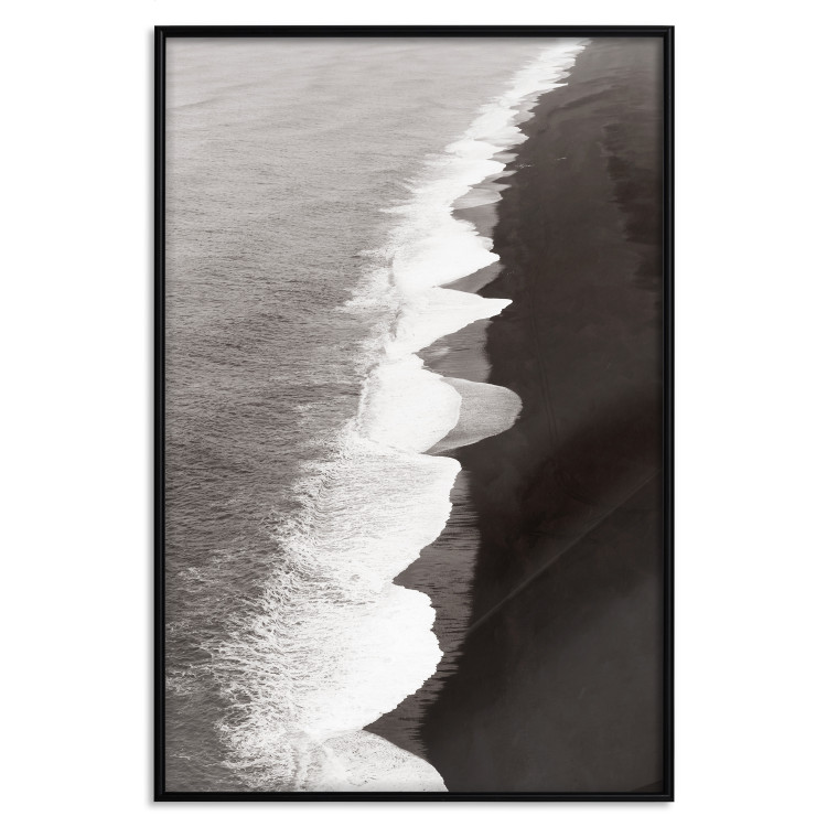 Poster Balance of Opposites - monochromatic seascape with beach 130263 additionalImage 16