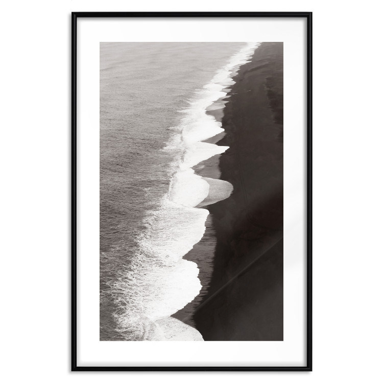 Poster Balance of Opposites - monochromatic seascape with beach 130263 additionalImage 15