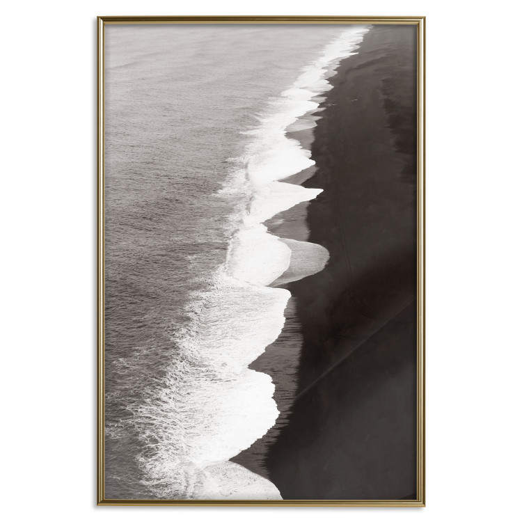 Poster Balance of Opposites - monochromatic seascape with beach 130263 additionalImage 17