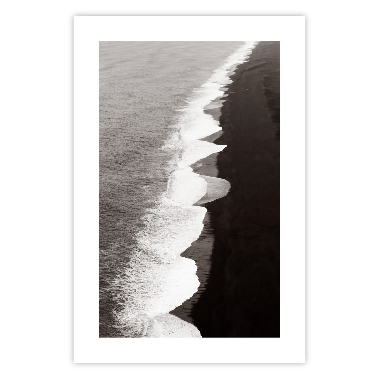 Poster Balance of Opposites - monochromatic seascape with beach 130263 additionalImage 19
