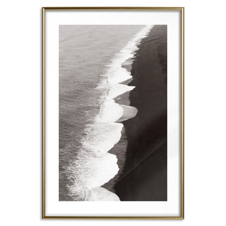 Poster Balance of Opposites - monochromatic seascape with beach 130263 additionalImage 14