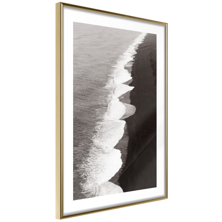 Poster Balance of Opposites - monochromatic seascape with beach 130263 additionalImage 7