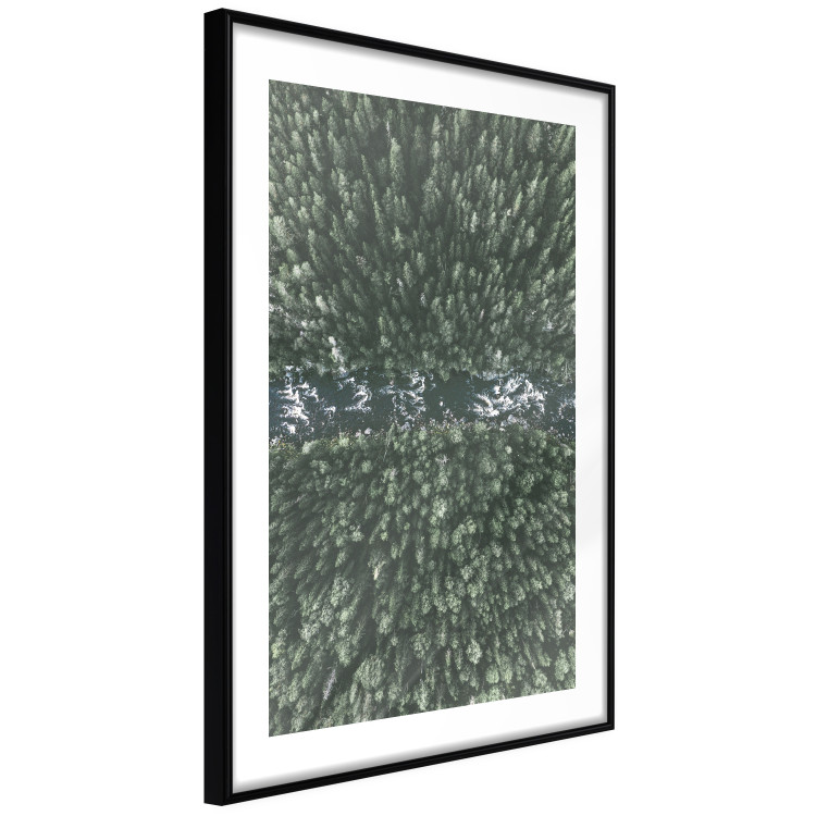 Poster Forest River - a natural landscape of forest and river depicted from a bird's-eye view 130763 additionalImage 12