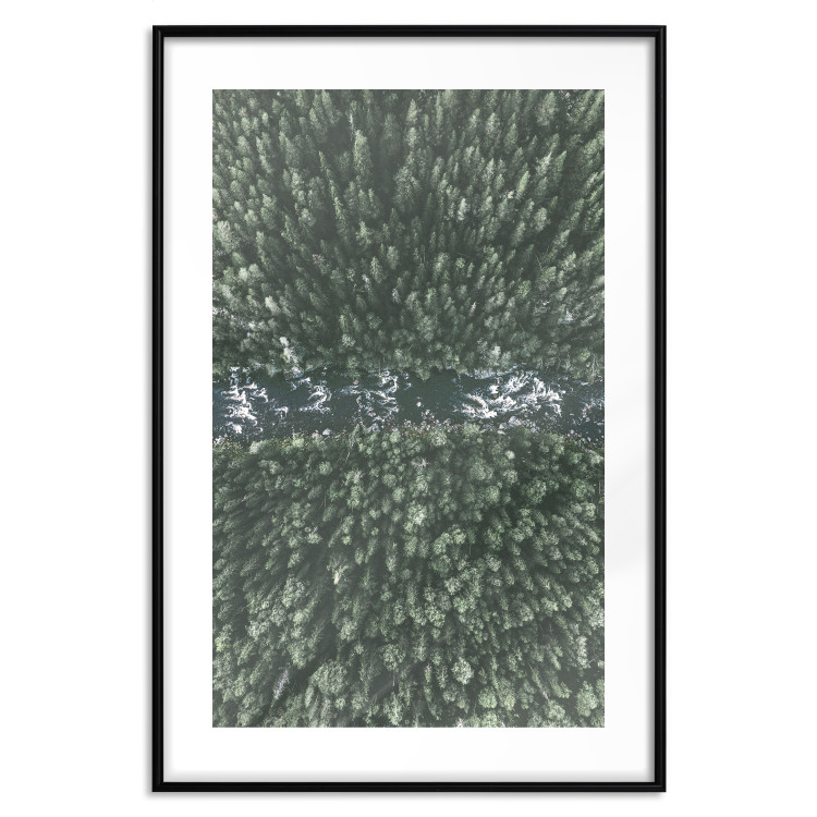 Poster Forest River - a natural landscape of forest and river depicted from a bird's-eye view 130763 additionalImage 15