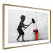 Wall Poster Destroy the Hydrant - mural of a black boy with a large hammer on the wall 132463 additionalThumb 6