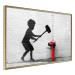 Wall Poster Destroy the Hydrant - mural of a black boy with a large hammer on the wall 132463 additionalThumb 14