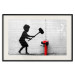 Wall Poster Destroy the Hydrant - mural of a black boy with a large hammer on the wall 132463 additionalThumb 22