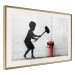 Wall Poster Destroy the Hydrant - mural of a black boy with a large hammer on the wall 132463 additionalThumb 2