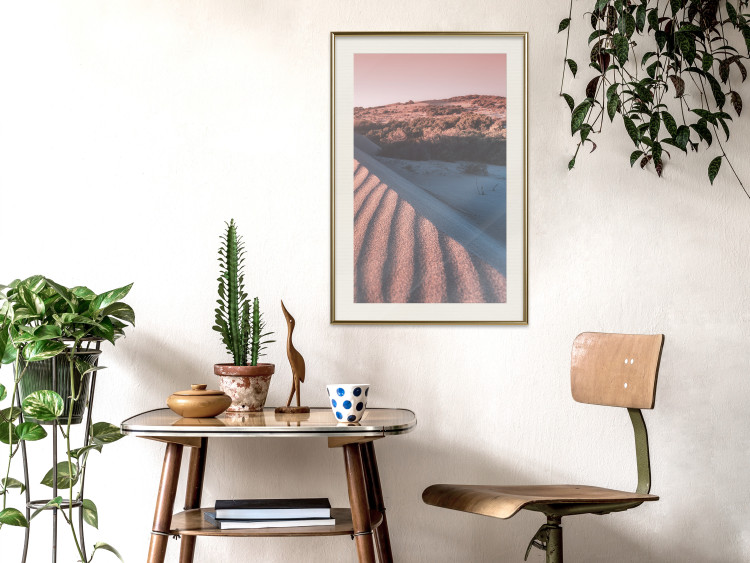 Wall Poster Pink Sands - desert landscape and plants in an orange composition 134763 additionalImage 22