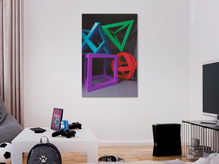 Canvas Art Print Spatial symbols - Marks of the controller buttons from the 3D console 135163 additionalImage 3
