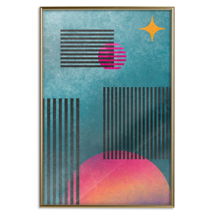 Wall Poster Solar Gleams - abstract geometric patterns against a cosmic background 135363 additionalImage 6