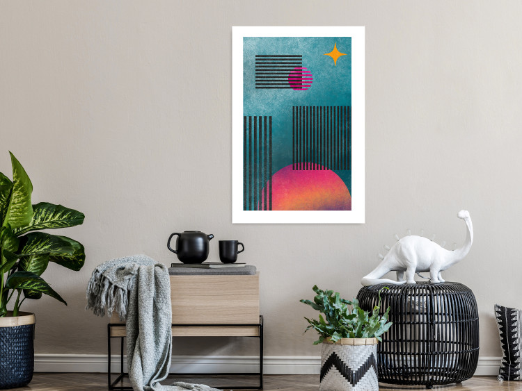 Wall Poster Solar Gleams - abstract geometric patterns against a cosmic background 135363 additionalImage 15