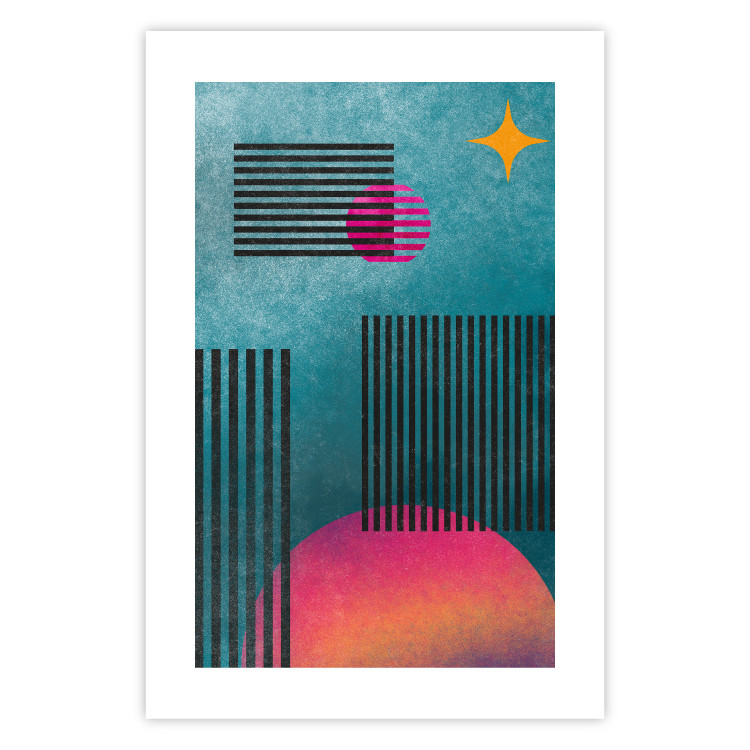 Wall Poster Solar Gleams - abstract geometric patterns against a cosmic background 135363 additionalImage 7
