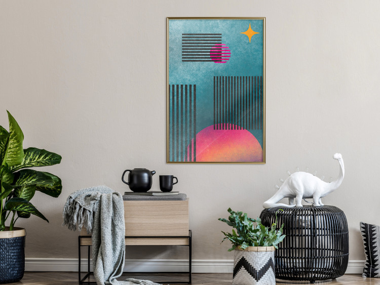 Wall Poster Solar Gleams - abstract geometric patterns against a cosmic background 135363 additionalImage 10