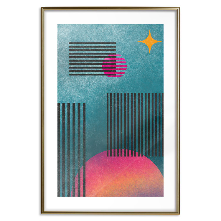 Wall Poster Solar Gleams - abstract geometric patterns against a cosmic background 135363 additionalImage 5