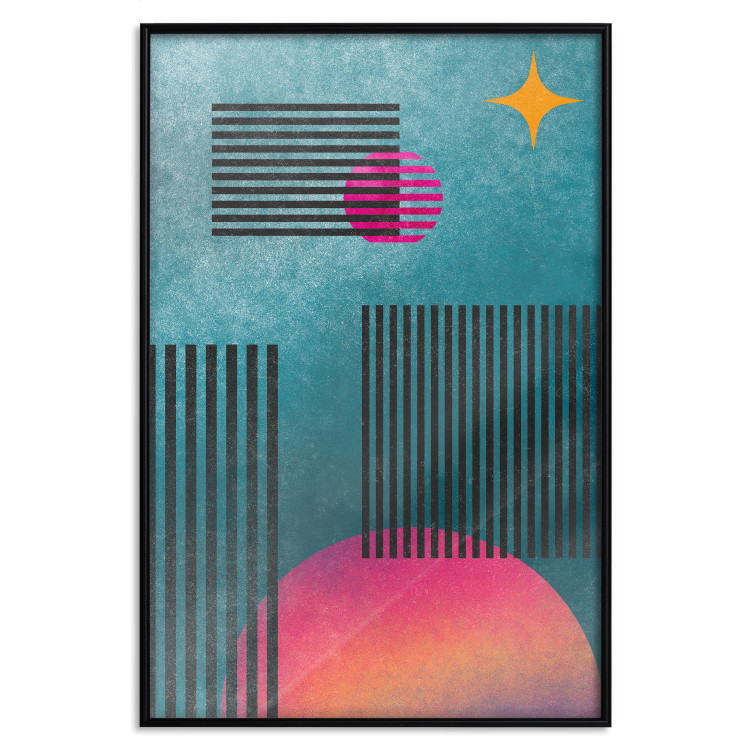 Wall Poster Solar Gleams - abstract geometric patterns against a cosmic background 135363 additionalImage 6