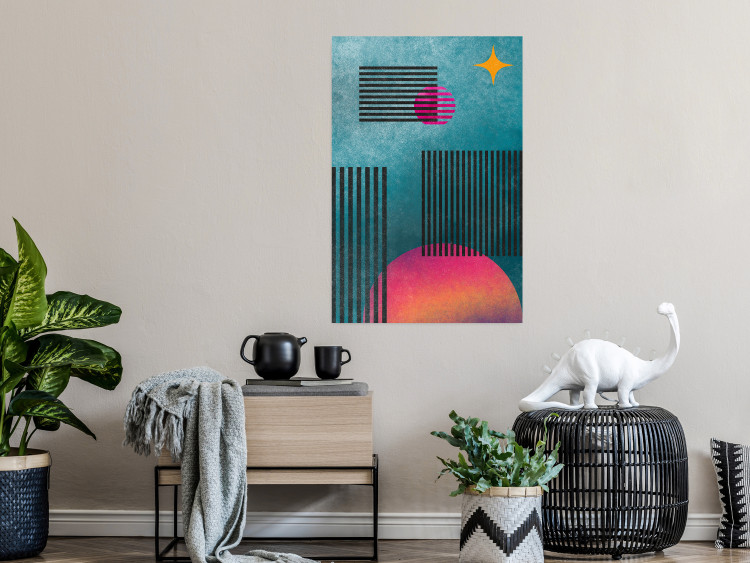 Wall Poster Solar Gleams - abstract geometric patterns against a cosmic background 135363 additionalImage 13