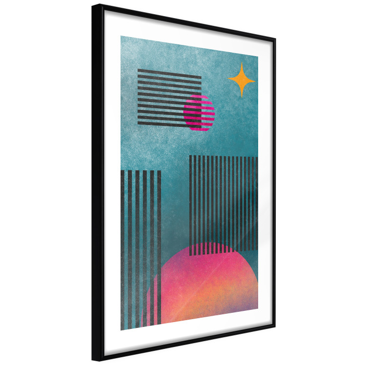 Wall Poster Solar Gleams - abstract geometric patterns against a cosmic background 135363 additionalImage 21