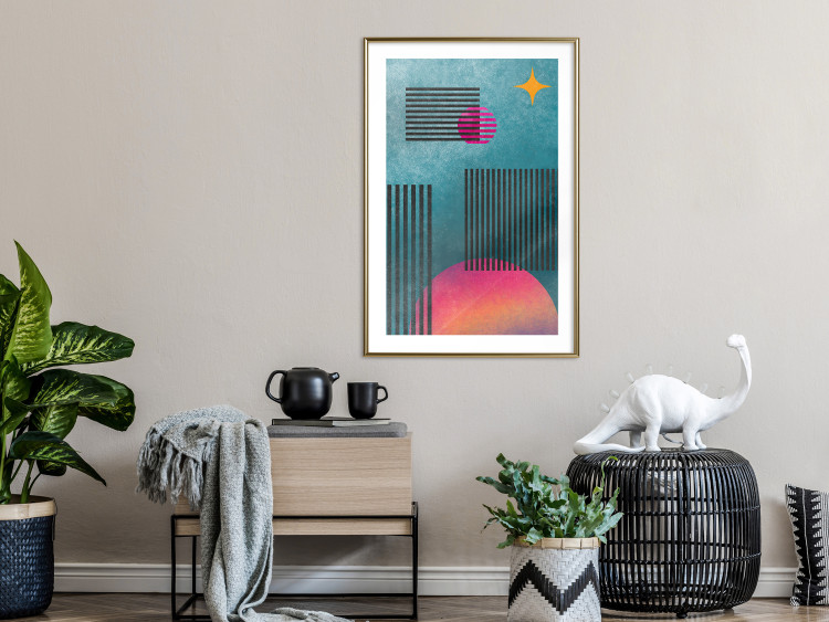 Wall Poster Solar Gleams - abstract geometric patterns against a cosmic background 135363 additionalImage 11