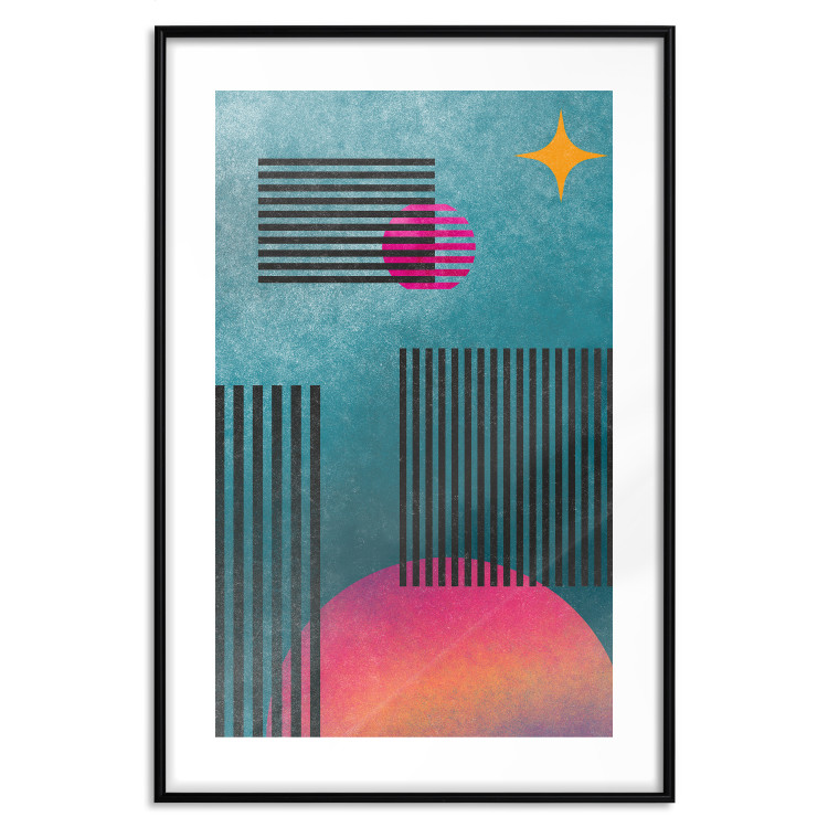 Wall Poster Solar Gleams - abstract geometric patterns against a cosmic background 135363 additionalImage 4