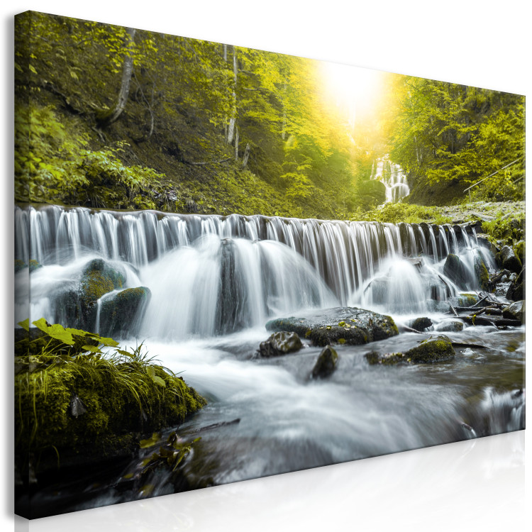 Large canvas print Awesome Waterfall - Green II [Large Format] 136363 additionalImage 3
