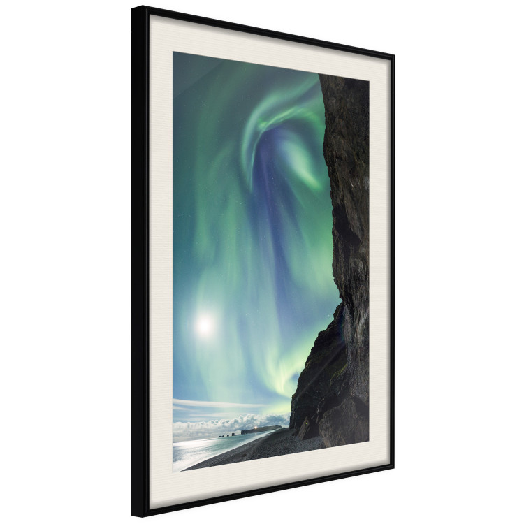 Wall Poster Wonder of Nature - picturesque aurora borealis in the sky amidst towering cliffs 138763 additionalImage 23