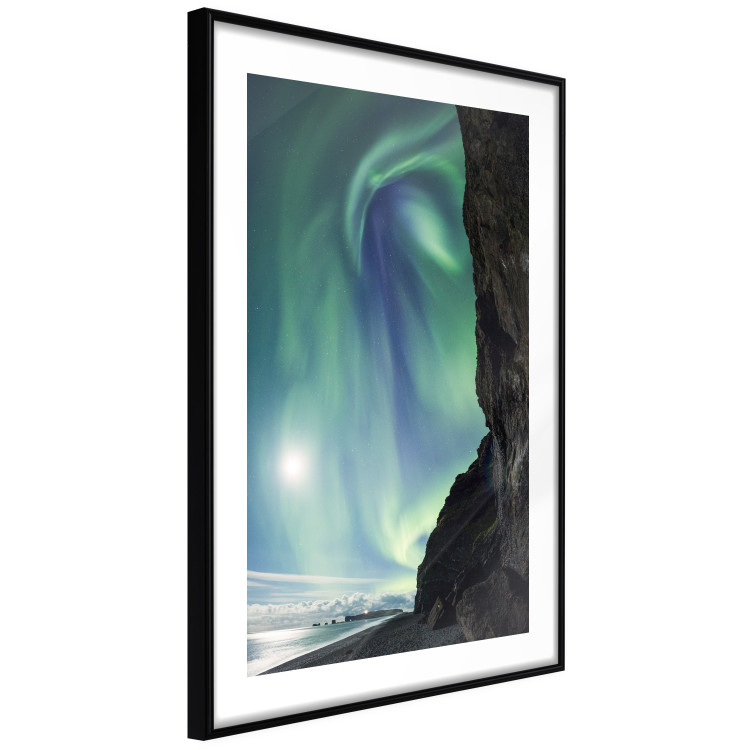 Wall Poster Wonder of Nature - picturesque aurora borealis in the sky amidst towering cliffs 138763 additionalImage 3