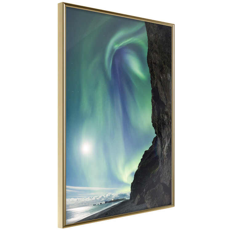 Wall Poster Wonder of Nature - picturesque aurora borealis in the sky amidst towering cliffs 138763 additionalImage 14