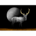 Wall Mural Deer in grey - animal with golden elements on a moon background 143263 additionalThumb 5