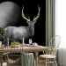 Wall Mural Deer in grey - animal with golden elements on a moon background 143263 additionalThumb 7