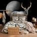Wall Mural Deer in grey - animal with golden elements on a moon background 143263 additionalThumb 2
