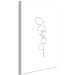 Canvas Graphic Eucalyptus - Linear Drawing of a Leaf in a Minimalist Style 146163 additionalThumb 2