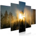 Canvas Sunset Among Trees (5-piece) - forest against the backdrop of the night sky 149263 additionalThumb 2