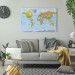Canvas Art Print World Map in English (1-piece) - colorful continents and text 149663 additionalThumb 11