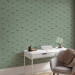 Wallpaper Tiny Flowers - Romantic Retro Pattern on a Green Background 150063 additionalThumb 5