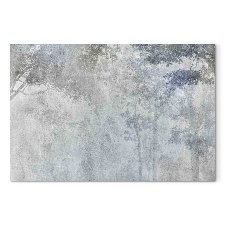 Canvas Print Trees in the Fog - Nature in Gray and Blue Shades 151463
