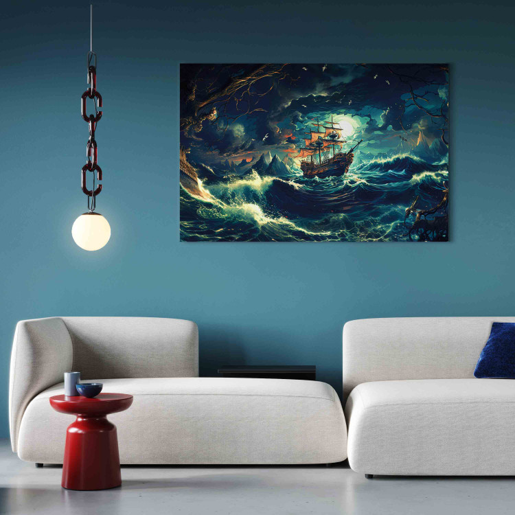 Canvas Art Print The Forgotten Voyage - A Lost Pirate Ship Sailing Into the Unknown 151563 additionalImage 5