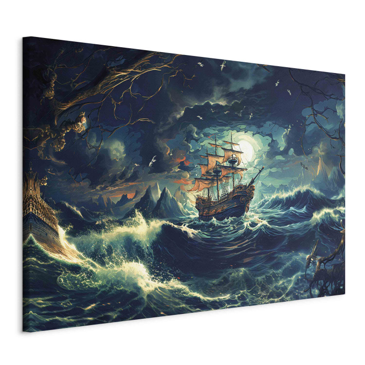 Canvas Art Print The Forgotten Voyage - A Lost Pirate Ship Sailing Into the Unknown 151563 additionalImage 2