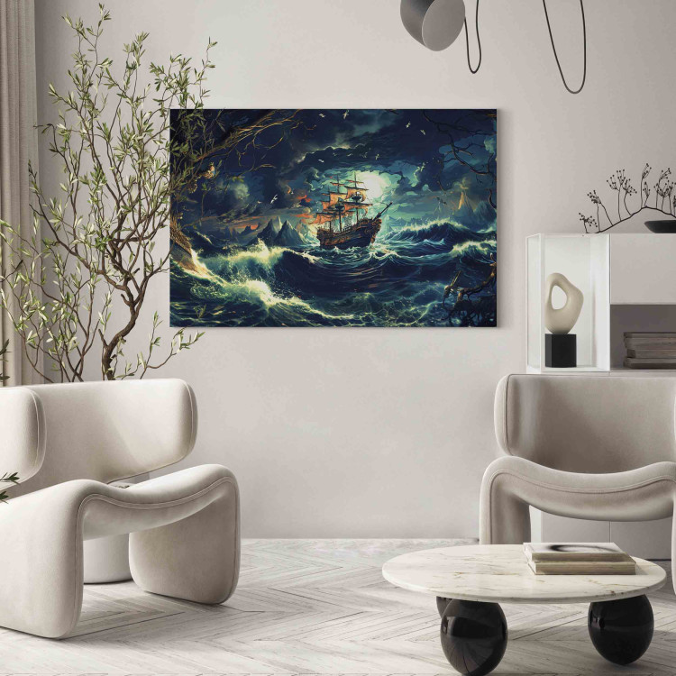 Canvas Art Print The Forgotten Voyage - A Lost Pirate Ship Sailing Into the Unknown 151563 additionalImage 9