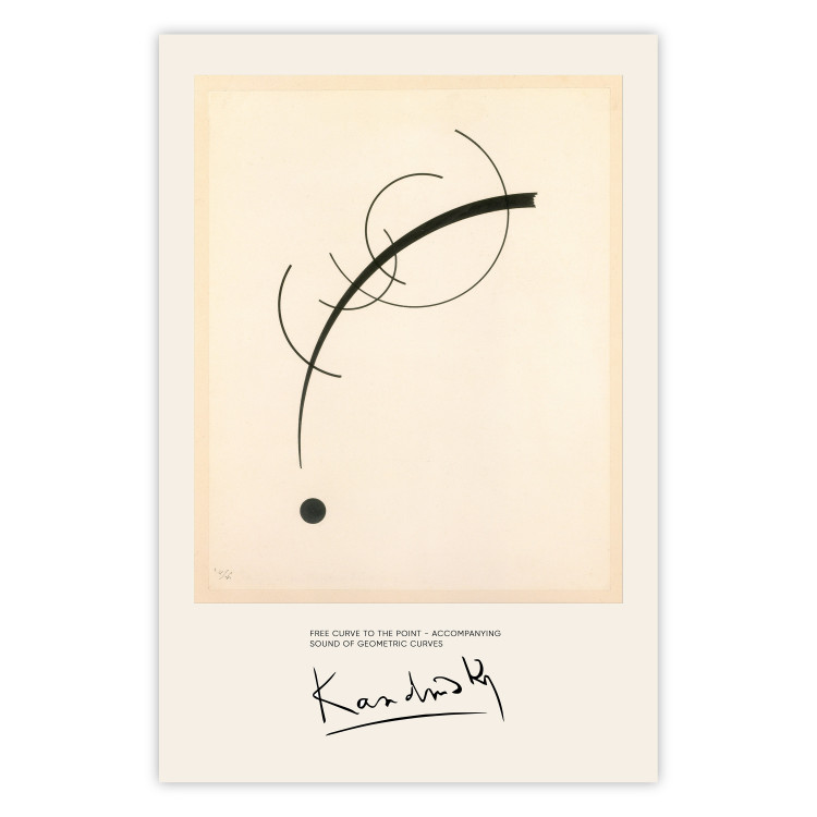 Poster Free Curve - Line and Dot on the Plane According to Kandinsky 151663