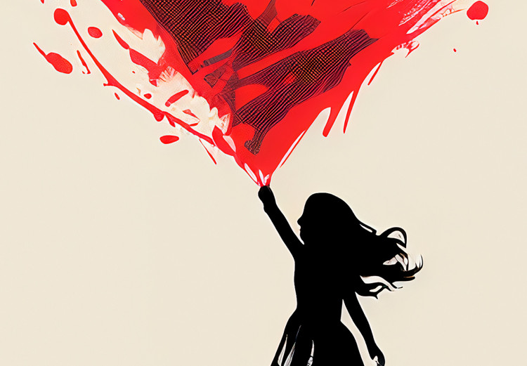 Poster Red Heart - A Girl With a Balloon Inspired by Banksy’s Style 151763 additionalImage 3