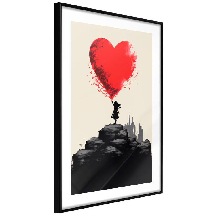 Poster Red Heart - A Girl With a Balloon Inspired by Banksy’s Style 151763 additionalImage 4