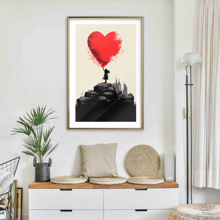 Poster Red Heart - A Girl With a Balloon Inspired by Banksy’s Style 151763 additionalImage 11