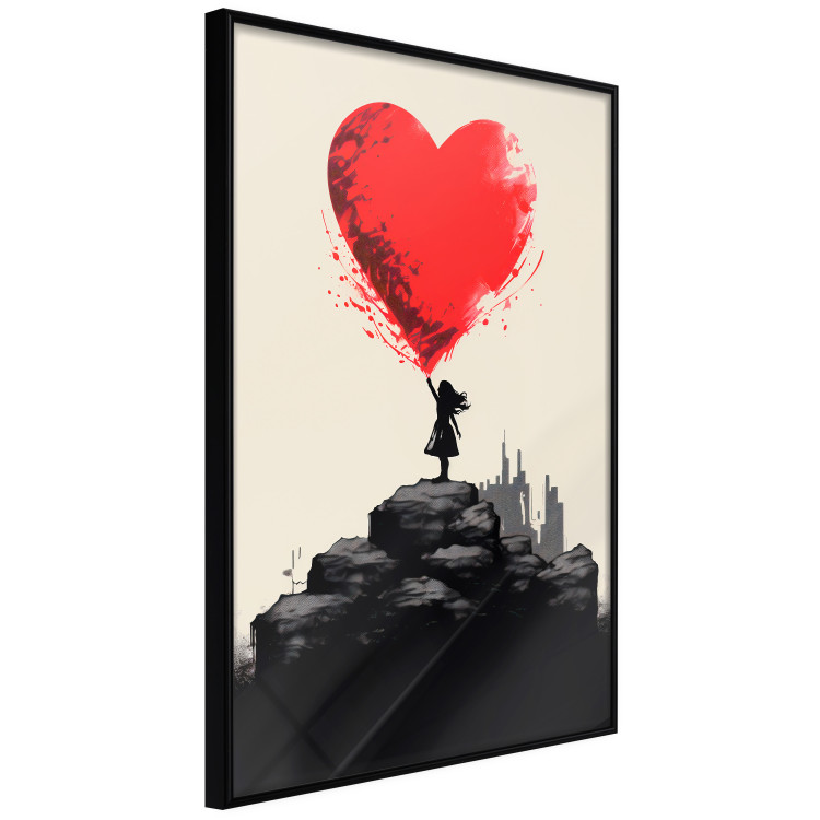 Poster Red Heart - A Girl With a Balloon Inspired by Banksy’s Style 151763 additionalImage 5