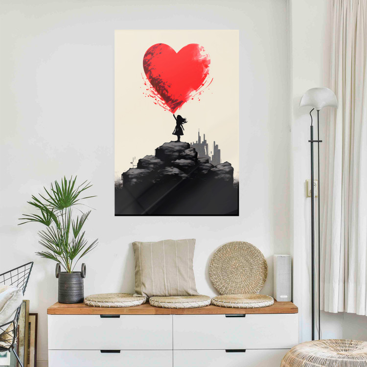 Poster Red Heart - A Girl With a Balloon Inspired by Banksy’s Style 151763 additionalImage 10