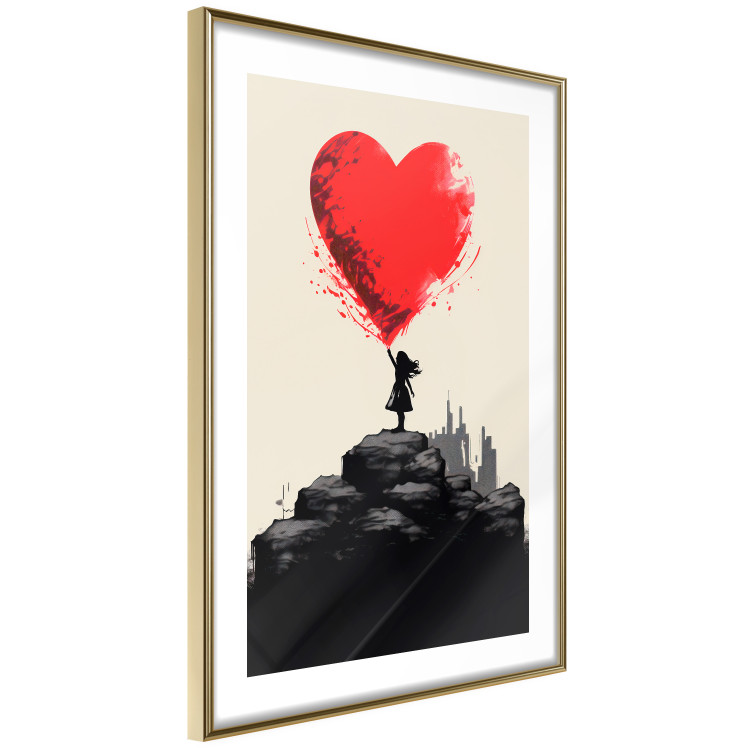 Poster Red Heart - A Girl With a Balloon Inspired by Banksy’s Style 151763 additionalImage 7